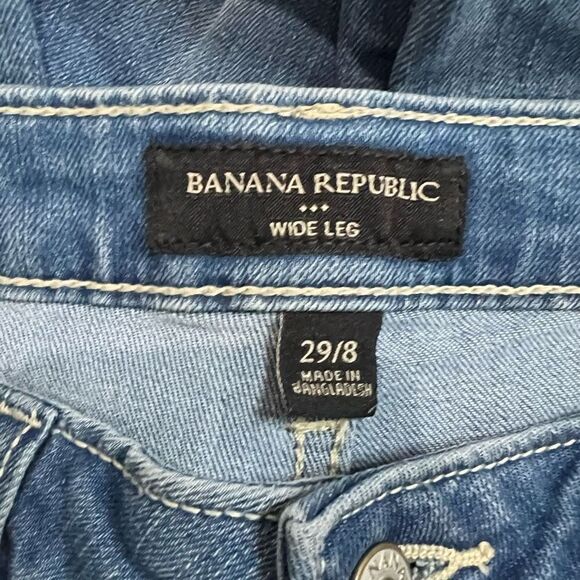 Banana Republic Factory Light Wash Wide Leg Jeans 29/8 - Picture 3 of 8